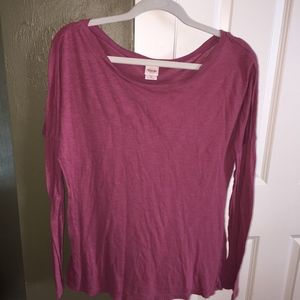 mauve long sleeve shirt